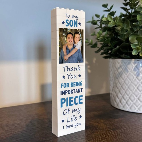Son Gifts For Birthday Personalised Photo Building Block Gift