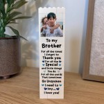 Personalised Brother Gift Photo Building Block Gift For Him