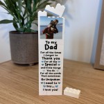 Personalised Dad Gift Building Block Gift For Him Dad