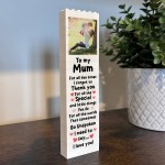 Personalised Gifts For Mum Custom Photo Brick Block For Birthday