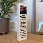 Personalised Sister Gift Photo Building Block Gift For Her