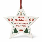 Merry Christmas And A Happy New Year Bauble Xmas Tree Ornament Merry Christmas And A Happy New Year Bauble Xmas Tree Ornament