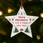 Merry Christmas And A Happy New Year Bauble Xmas Tree Ornament Merry Christmas And A Happy New Year Bauble Xmas Tree Ornament