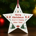 Merry Christmas And A Happy New Year Bauble Xmas Tree Ornament Merry Christmas And A Happy New Year Bauble Xmas Tree Ornament