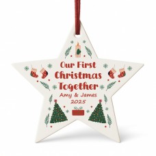 Personalised Our First Christmas Together Bauble Oranment Gift