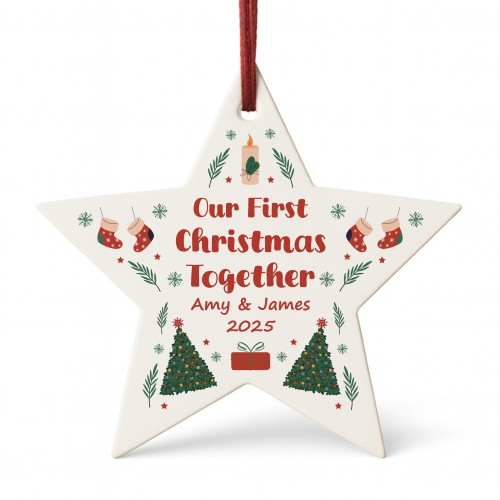 Personalised Our First Christmas Together Bauble Oranment Gift Personalised Our First Christmas Together Bauble Oranment Gift