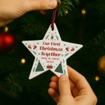 Personalised Our First Christmas Together Bauble Oranment Gift Personalised Our First Christmas Together Bauble Oranment Gift