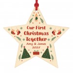 Personalised First Christmas Together Bauble For New Couple Xmas Personalised First Christmas Together Bauble For New Couple Xmas