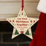 Personalised First Christmas Together Bauble For New Couple Xmas Personalised First Christmas Together Bauble For New Couple Xmas