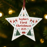 Personalised Baby's First Christmas Bauble Xmas Star Ornament Personalised Baby's First Christmas Bauble Xmas Star Ornament