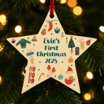 Baby's First Christmas Personalised Bauble Tree Decoration Xmas Baby's First Christmas Personalised Bauble Tree Decoration Xmas