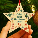 Baby's First Christmas Personalised Bauble Tree Decoration Xmas Baby's First Christmas Personalised Bauble Tree Decoration Xmas