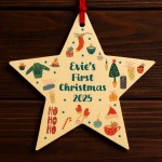 Baby's First Christmas Personalised Bauble Tree Decoration Xmas Baby's First Christmas Personalised Bauble Tree Decoration Xmas