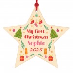 My First Christmas Bauble Personalised Tree Decoration Ornament 