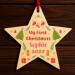 My First Christmas Bauble Personalised Tree Decoration Ornament 