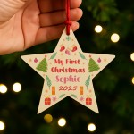 My First Christmas Bauble Personalised Tree Decoration Ornament 