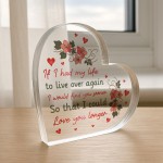 nniversary Gifts for Her Him Heart Acrylic Plaque I Love You