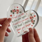 nniversary Gifts for Her Him Heart Acrylic Plaque I Love You