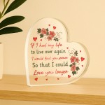 nniversary Gifts for Her Him Heart Acrylic Plaque I Love You