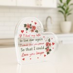 nniversary Gifts for Her Him Heart Acrylic Plaque I Love You