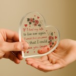 nniversary Gifts for Her Him Heart Acrylic Plaque I Love You
