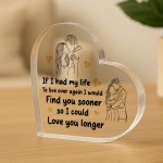 Gifts for Her Him Heart Acrylic Plaque I Love You Anniversary