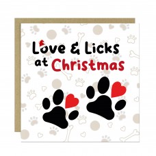 Christmas Card From Puppy Dog With Kraft Envelope Funny Card