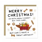 Merry Christmas Card From Puppy Dog With Kraft Envelope Funny Merry Christmas Card From Puppy Dog With Kraft Envelope Funny