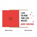 Funny Christmas Card From Puppy Dog With Kraft Envelope Joke