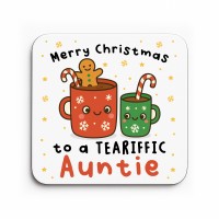 Auntie Gift For Christmas Merry Christmas Auntie Coaster