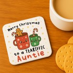 Auntie Gift For Christmas Merry Christmas Auntie Coaster Auntie Gift For Christmas Merry Christmas Auntie Coaster