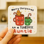 Auntie Gift For Christmas Merry Christmas Auntie Coaster Auntie Gift For Christmas Merry Christmas Auntie Coaster