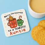 Auntie Gift For Christmas Merry Christmas Auntie Coaster Auntie Gift For Christmas Merry Christmas Auntie Coaster