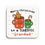 Grandad Gift For Christmas Merry Christmas Grandad Coaster