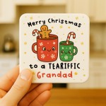 Grandad Gift For Christmas Merry Christmas Grandad Coaster