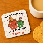 Nanny Gift For Christmas Merry Christmas Nanny Coaster
