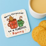 Nanny Gift For Christmas Merry Christmas Nanny Coaster