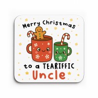 Uncle Gift For Christmas Merry Christmas Uncle Coaster Niece