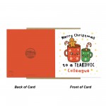Merry Christmas To A TEA RIFFIC Colleague Card With Envelope Merry Christmas To A TEA RIFFIC Colleague Card With Envelope
