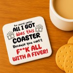 Secret Santa Coaster Novelty Christmas Office Work Present Secret Santa Coaster Novelty Christmas Office Work Present