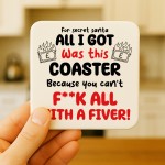 Secret Santa Coaster Novelty Christmas Office Work Present Secret Santa Coaster Novelty Christmas Office Work Present