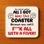 Secret Santa Coaster Novelty Christmas Office Work Present Secret Santa Coaster Novelty Christmas Office Work Present