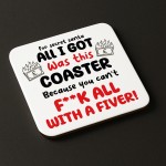 Secret Santa Coaster Novelty Christmas Office Work Present Secret Santa Coaster Novelty Christmas Office Work Present