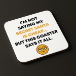 Secret Santa Gifts For Men and Women Novelty Coaster Christmas