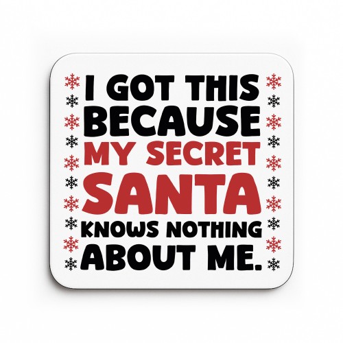 Funny Secret Santa Coaster Colleagues Coworker Funny Christmas