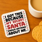 Funny Secret Santa Coaster Colleagues Coworker Funny Christmas