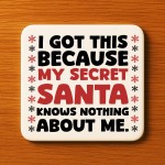 Funny Secret Santa Coaster Colleagues Coworker Funny Christmas