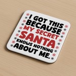 Funny Secret Santa Coaster Colleagues Coworker Funny Christmas