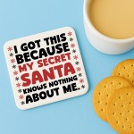 Funny Secret Santa Coaster Colleagues Coworker Funny Christmas