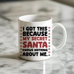 Funny Secret Sant Gift For Women or Men Joke Secret Santa Mug 